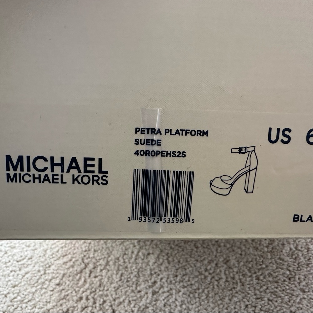 Michael Kors Black Heels with Silver Block - Picture 9 of 9